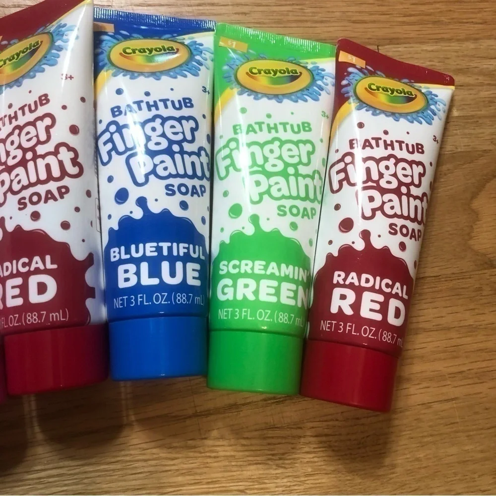 Crayola Bathtub Finger Paint Bundle Lot NEW Purple Red Blue Green Pink Bath Tub